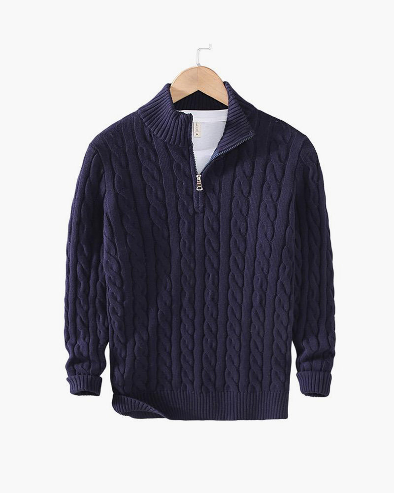 Taebaek | Sweter Warkoczowy z Zamkiem