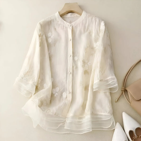 Miri | Haftowany Bawełniany Top