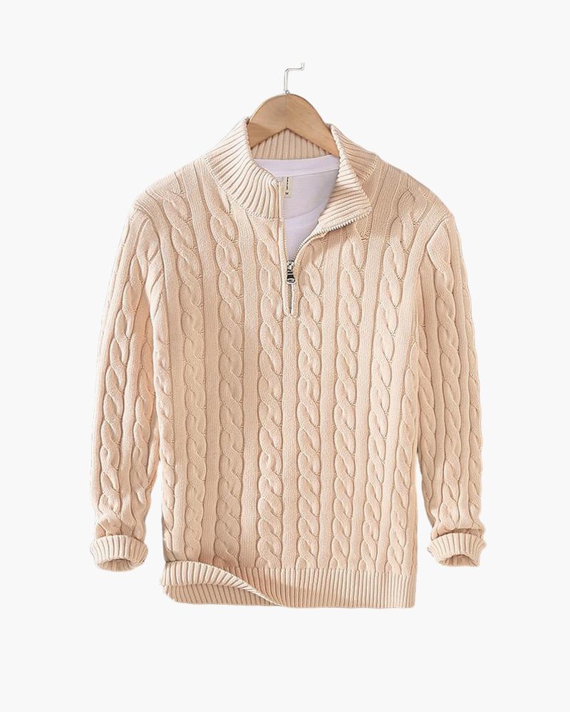 Taebaek | Sweter Warkoczowy z Zamkiem