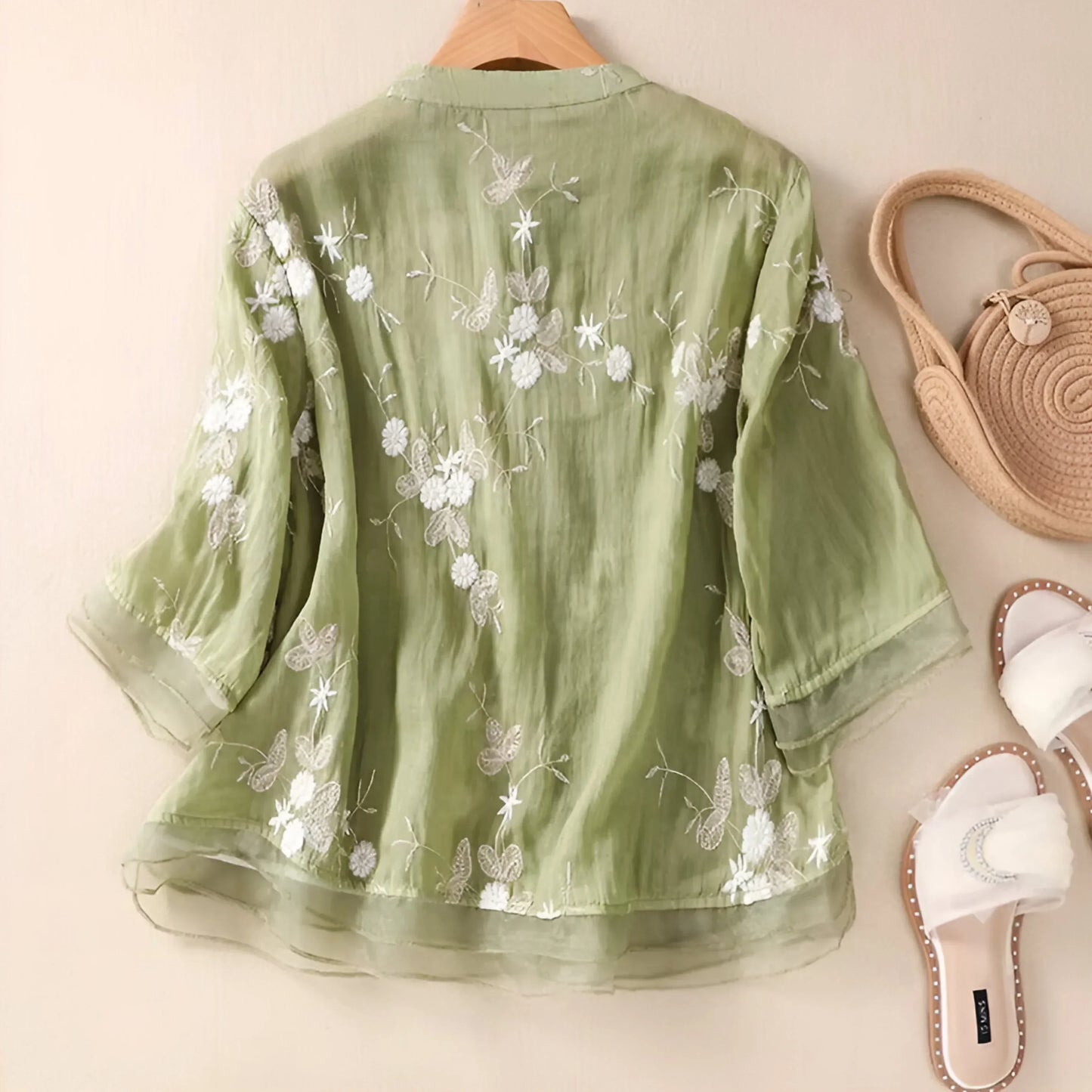 Miri | Haftowany Bawełniany Top