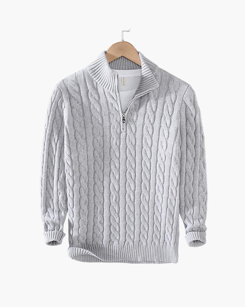 Taebaek | Sweter Warkoczowy z Zamkiem