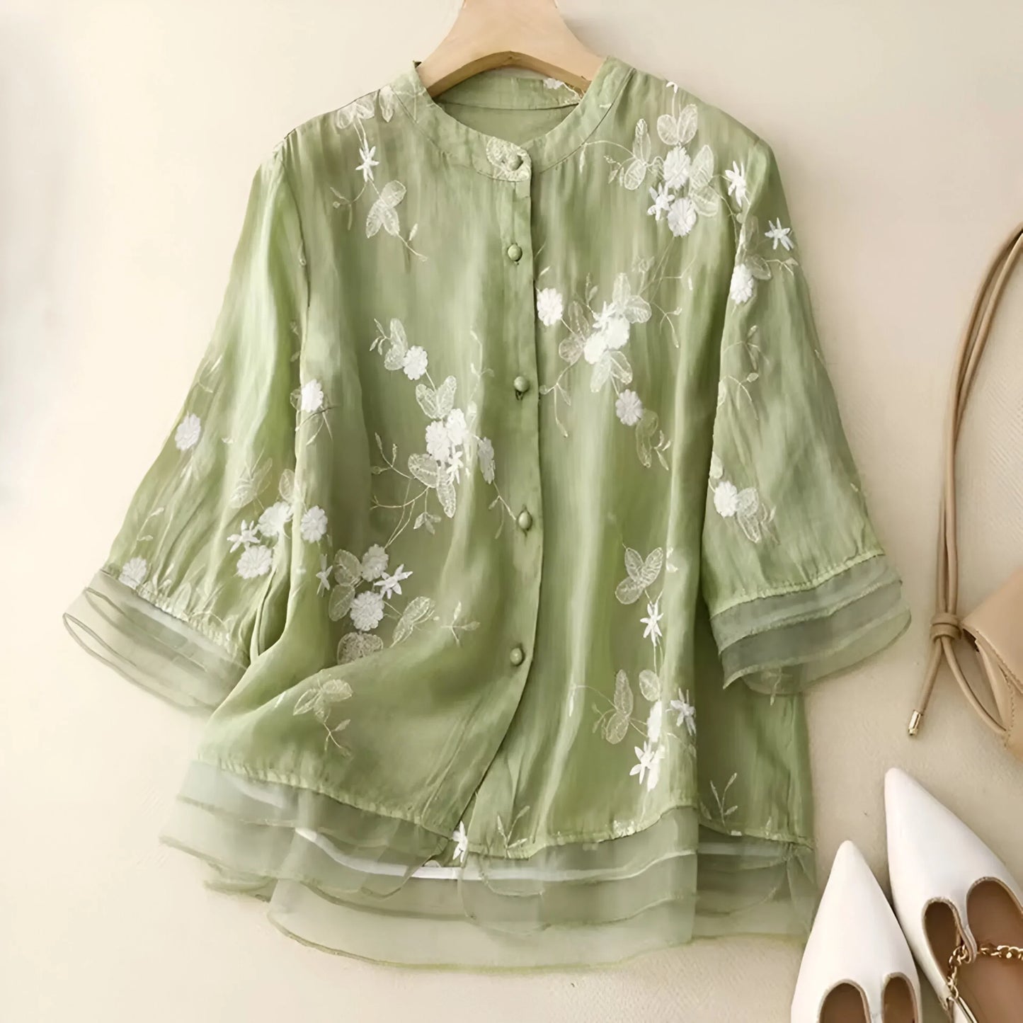 Miri | Haftowany Bawełniany Top