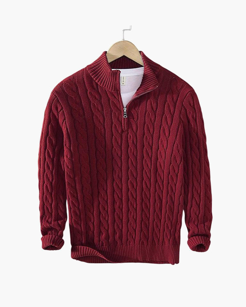 Taebaek | Sweter Warkoczowy z Zamkiem