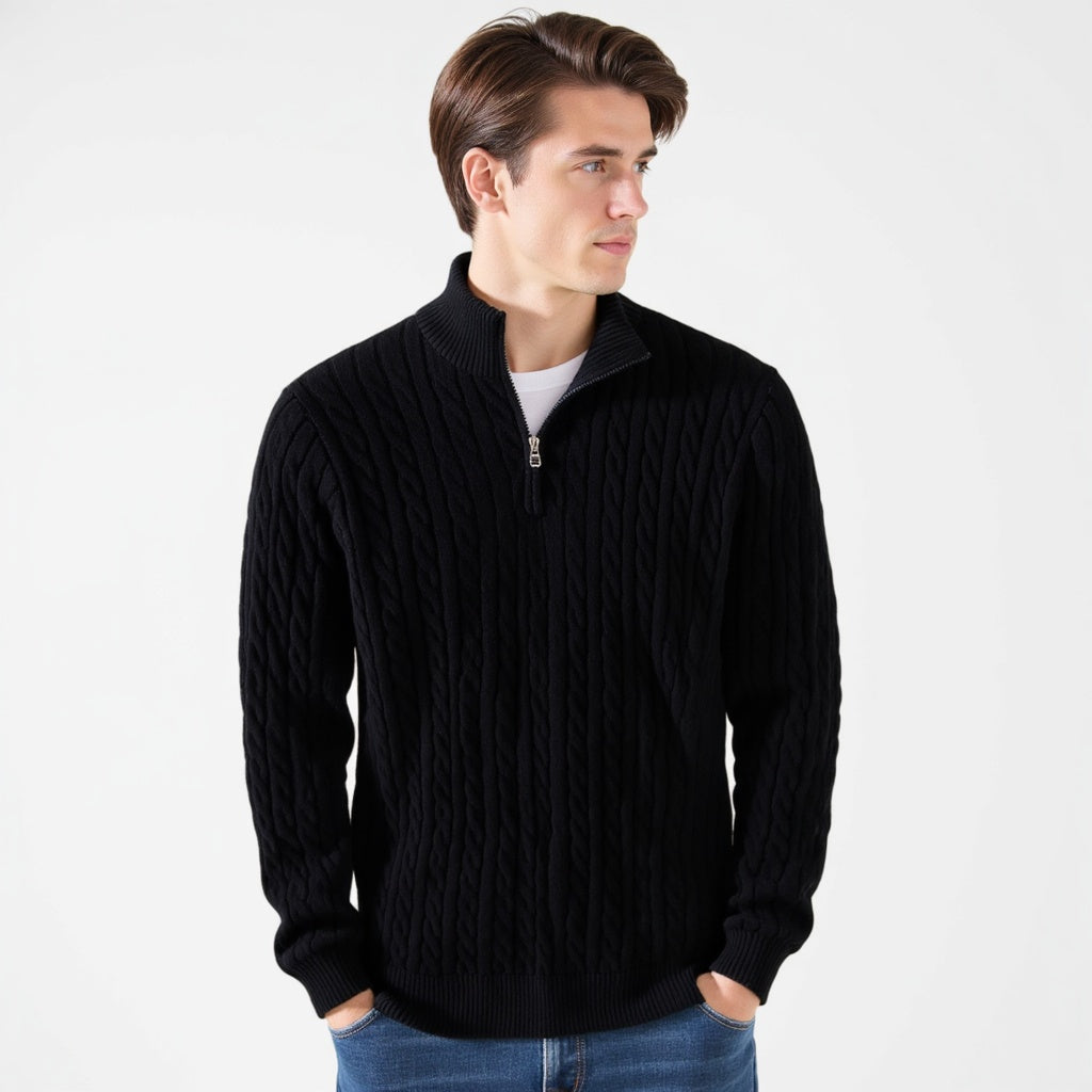 Taebaek | Sweter Warkoczowy z Zamkiem