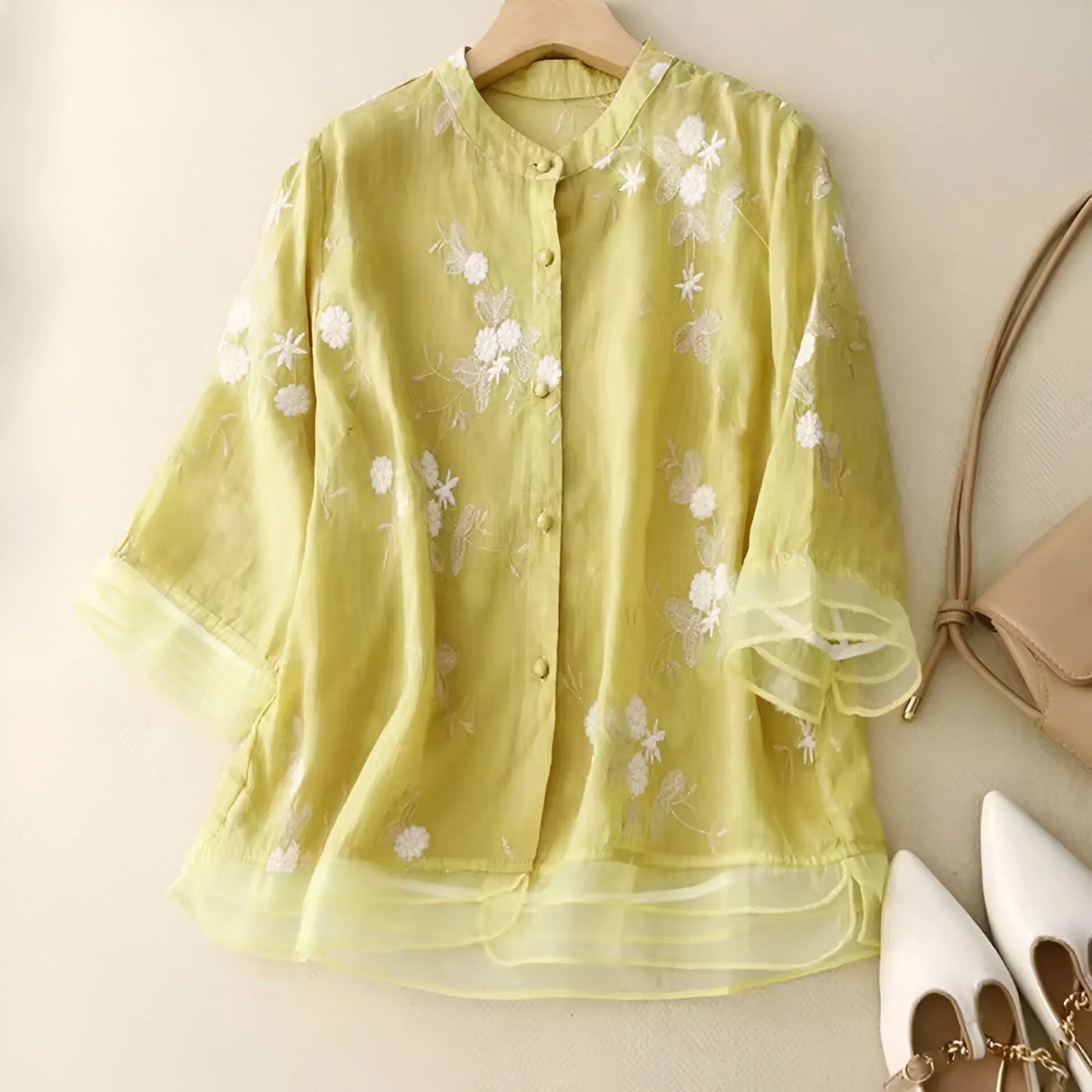 Miri | Haftowany Bawełniany Top