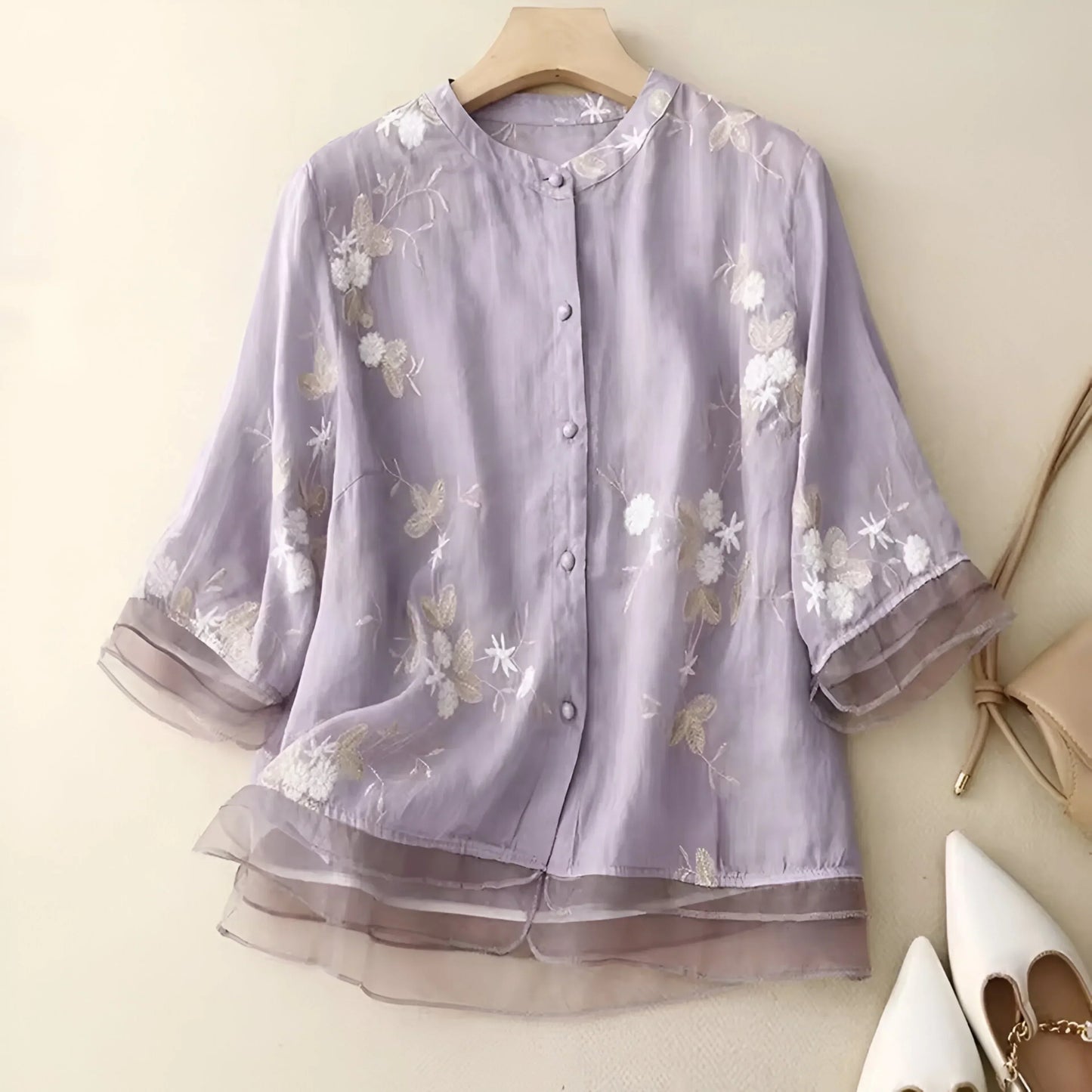 Miri | Haftowany Bawełniany Top