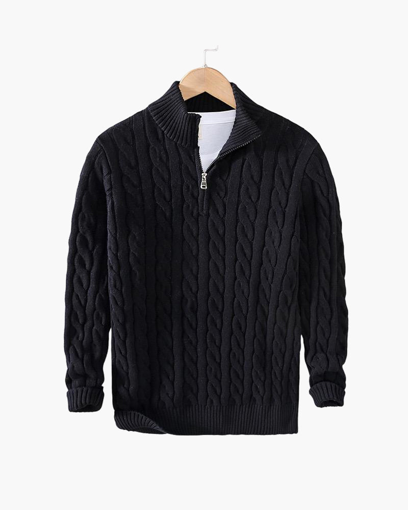 Taebaek | Sweter Warkoczowy z Zamkiem
