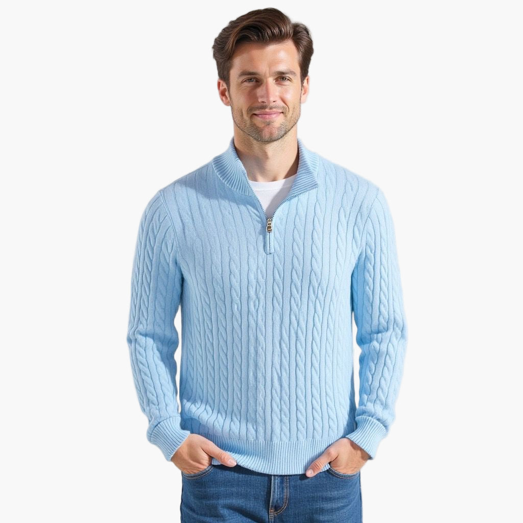 Taebaek | Sweter Warkoczowy z Zamkiem