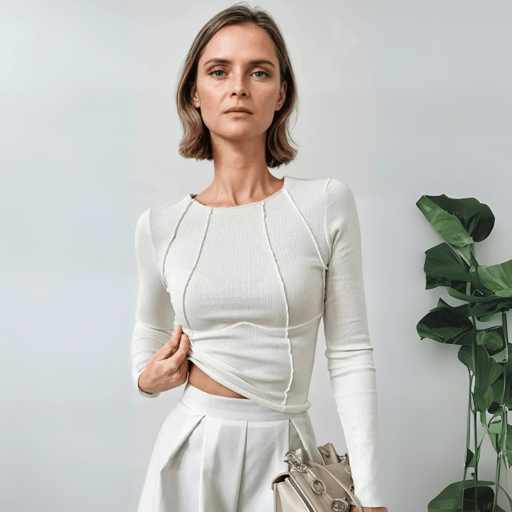 Serena | Krótki Top z Długim Rękawem