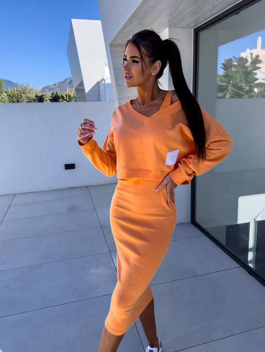 Lana | Zestaw Casual: Sukienka i Bluza
