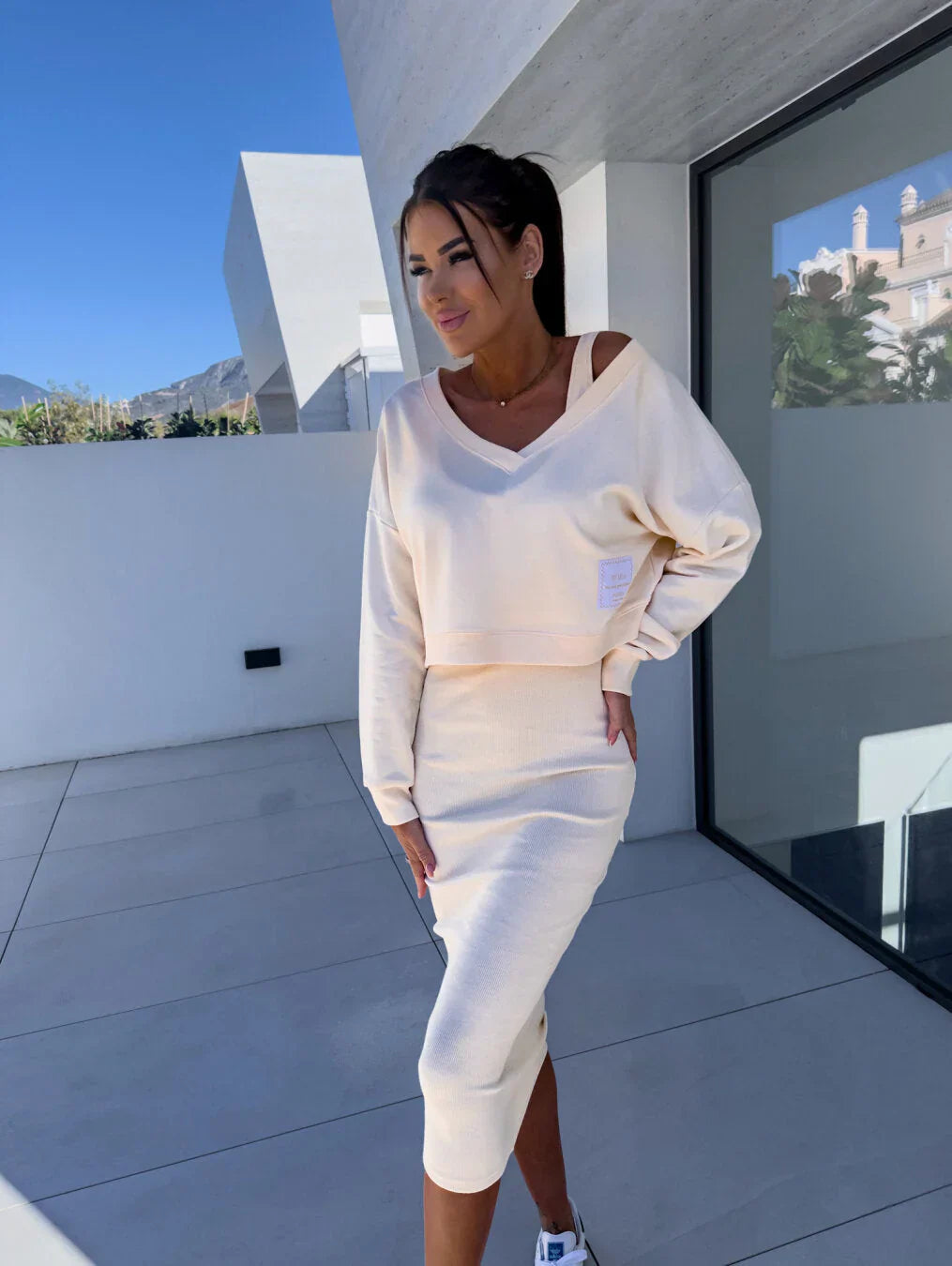 Lana | Zestaw Casual: Sukienka i Bluza
