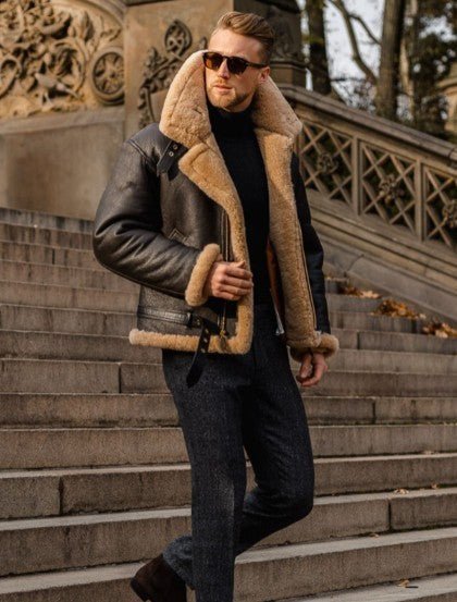 Fletcher™ | Premium Lammfelllederjacke