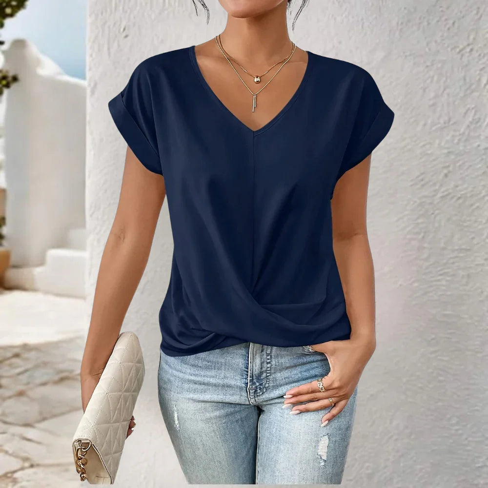 Eloise | Elegancka Bluzka z Dekoltem w Serek