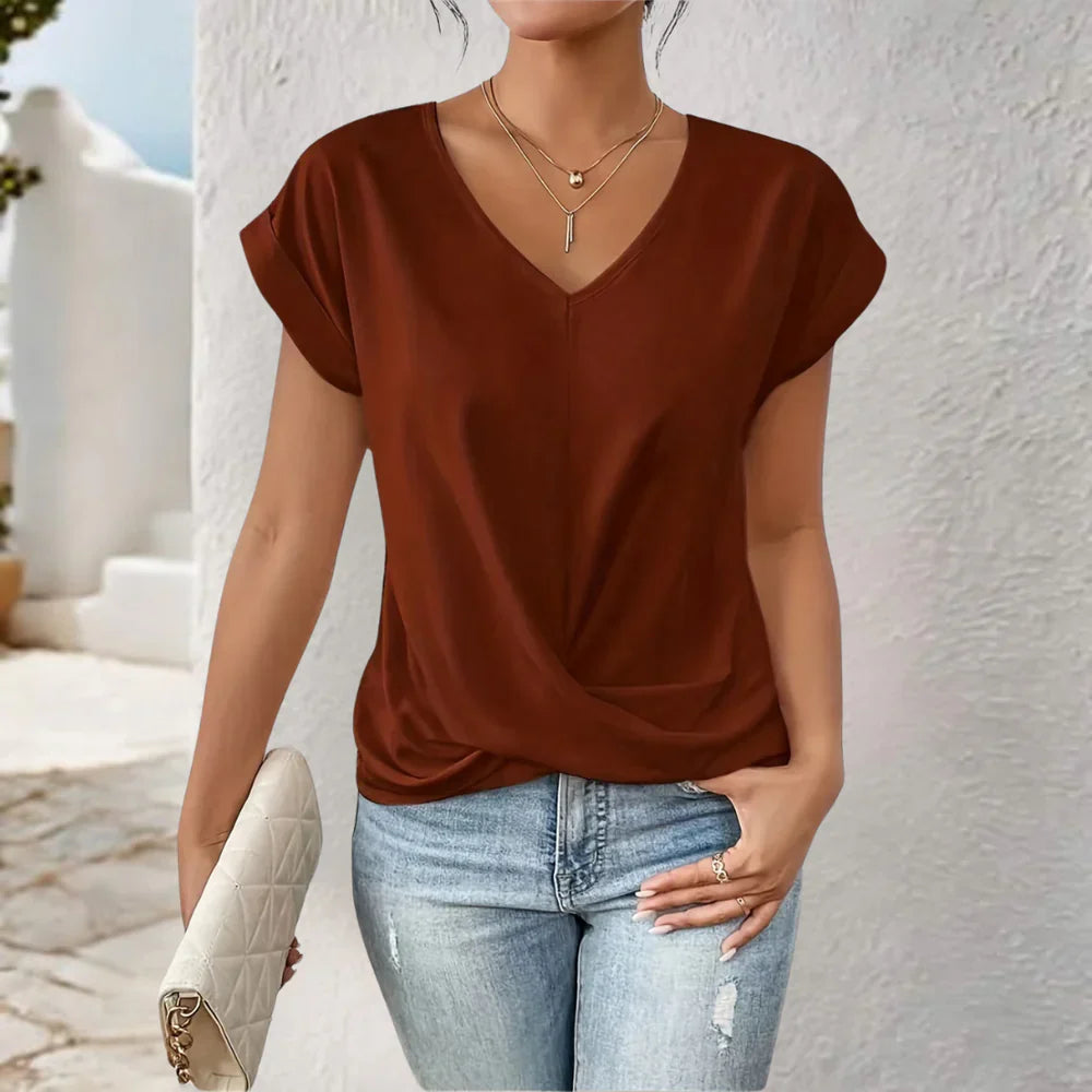 Eloise | Elegancka Bluzka z Dekoltem w Serek